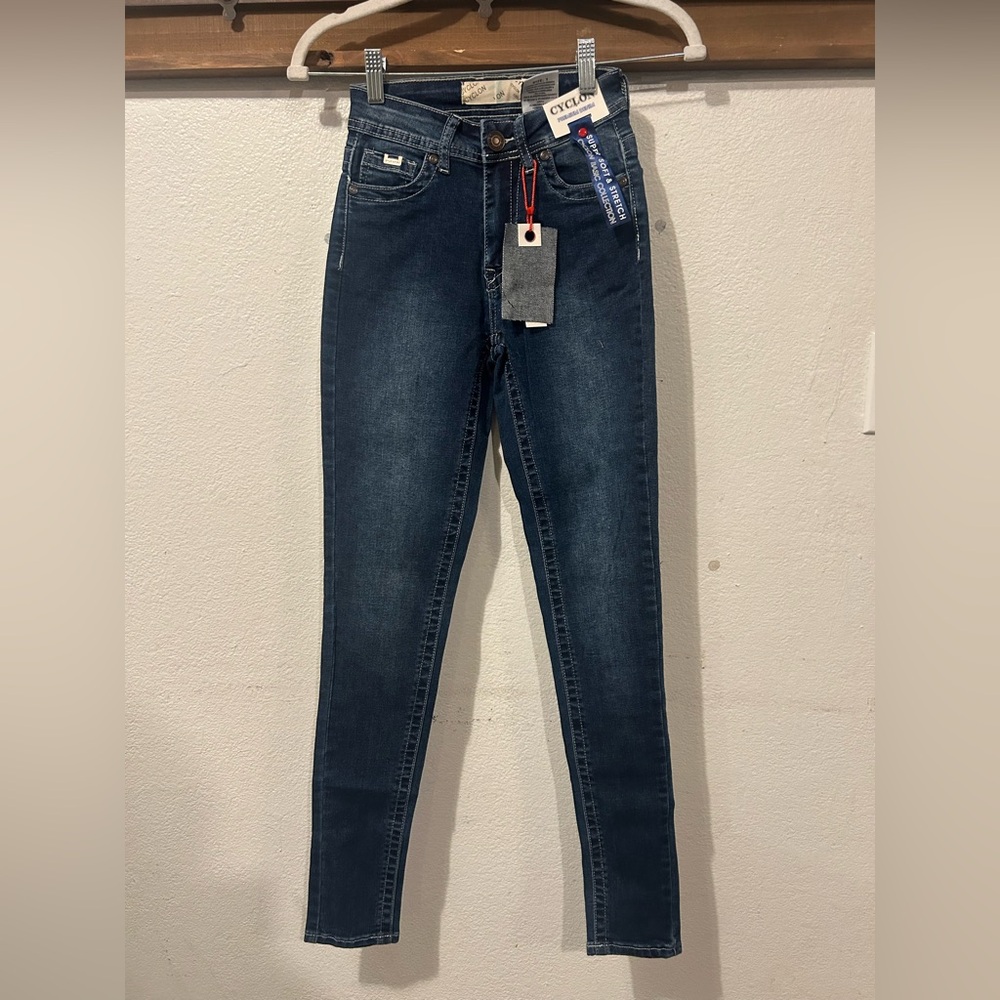Cyclon Premium Denim Women's High Waist Button Skinny Jeans Size 1 (1464)